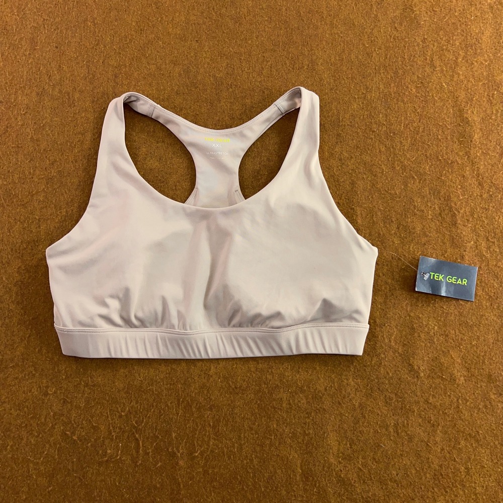 Tek Gear Womens XXL Beige Ultrastretch Moisture Wicking Sports Bra NWT